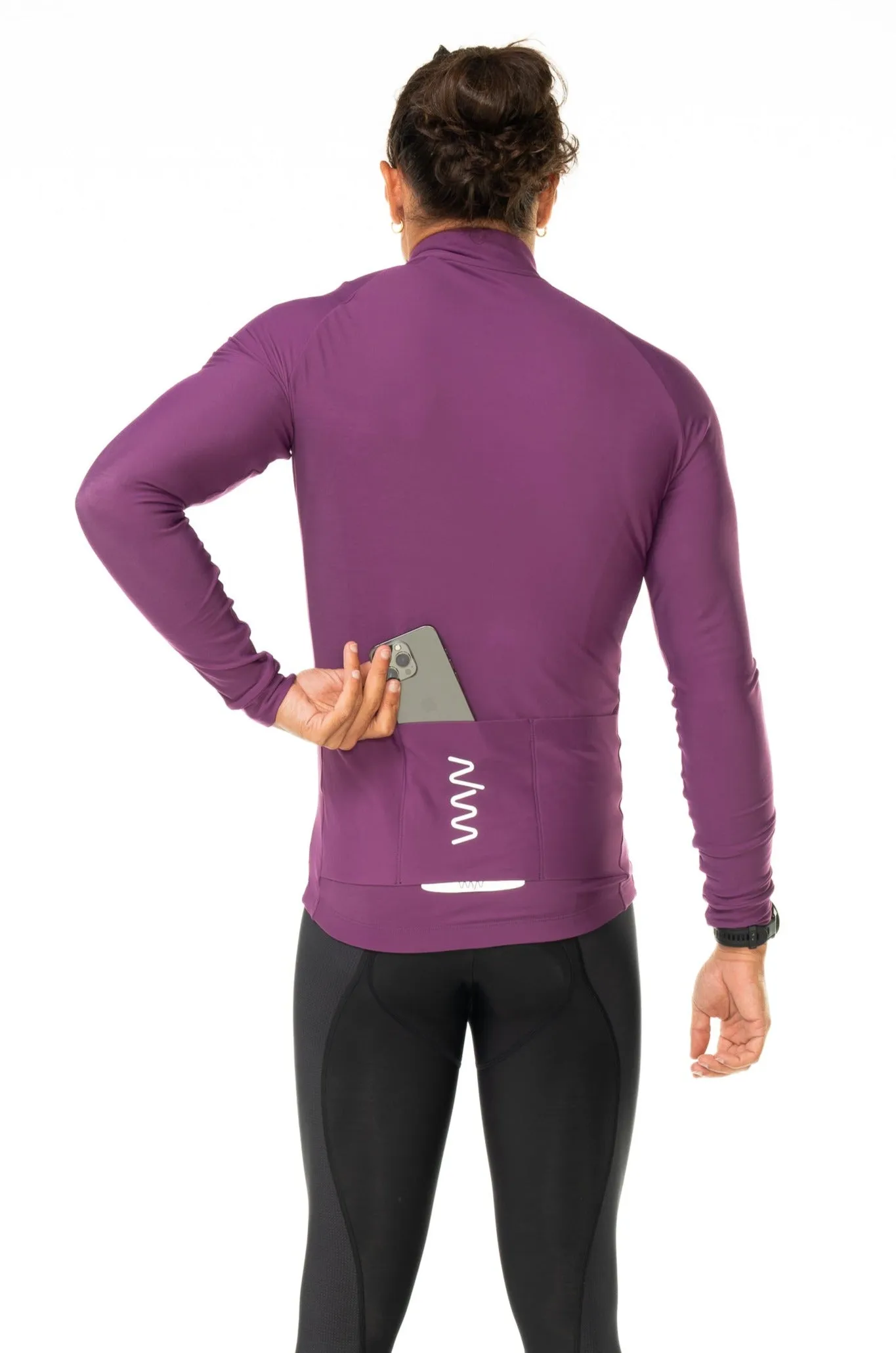 Men's Italian Thermal Cycling Jacket - Tyrian