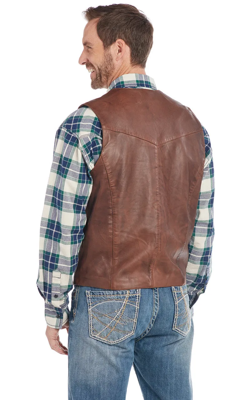 Men's Lamb Western Leather Vest