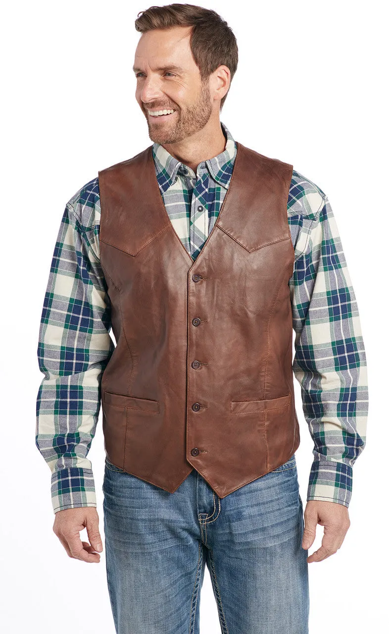 Men's Lamb Western Leather Vest