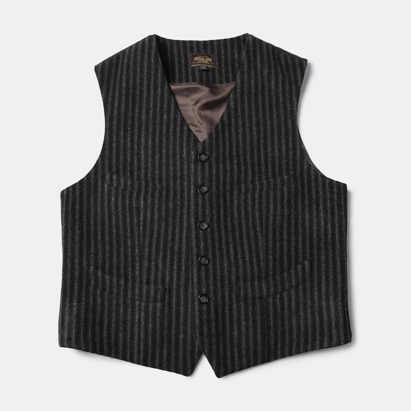 Men's Stripe Tweed Vest Sleeveless Jacket - Smart Casual