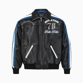 Men's World Tour Plush Leather Jacket