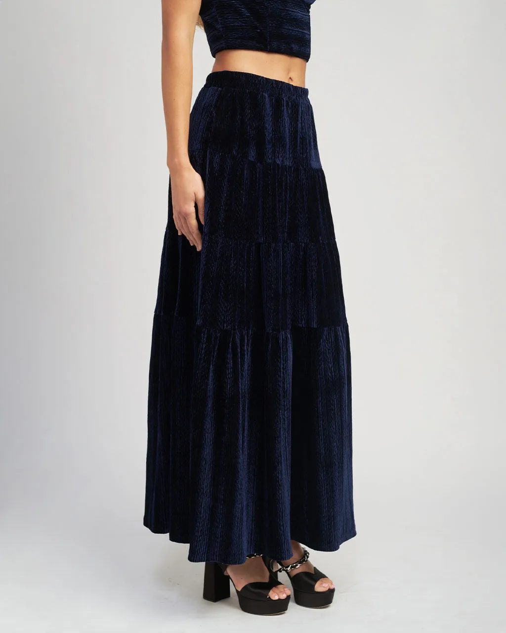 Micah Midi Skirt - Navy