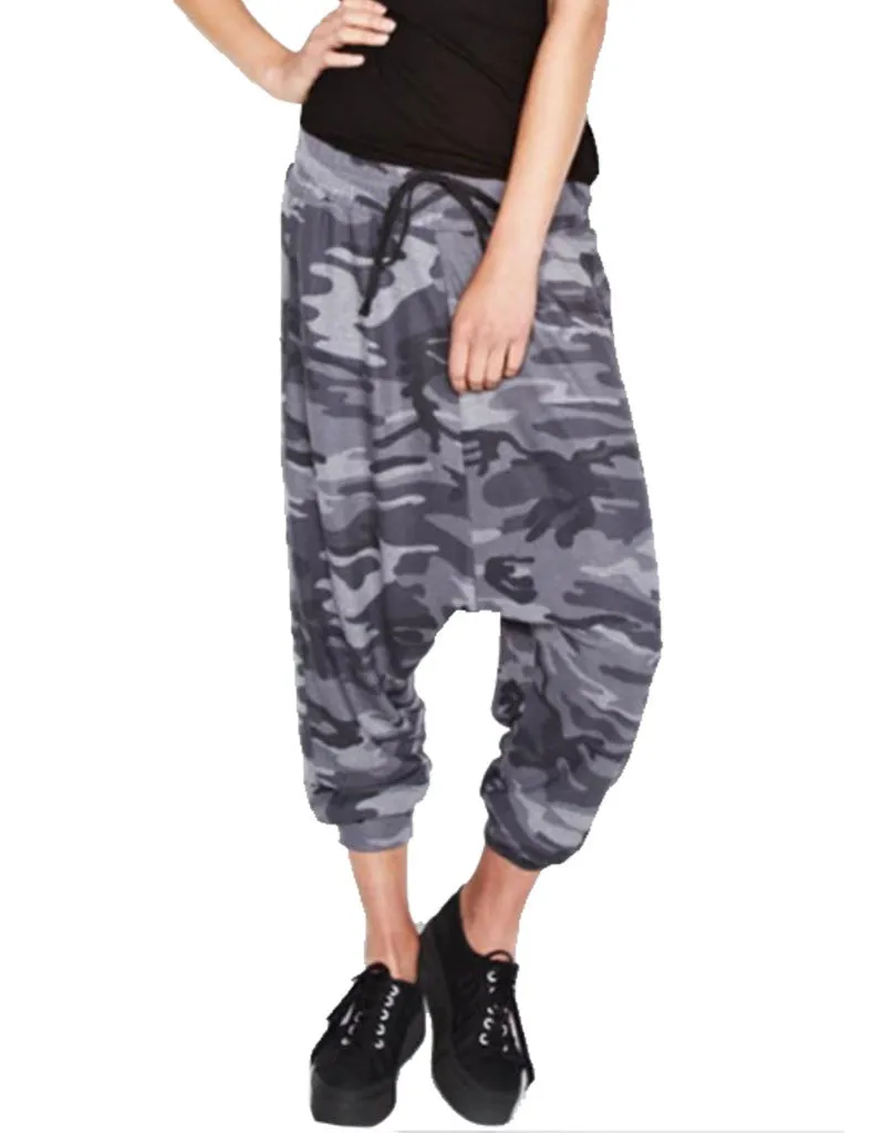 Michael Lauren Matteo Drop Crotch Pant in Asphalt Camo