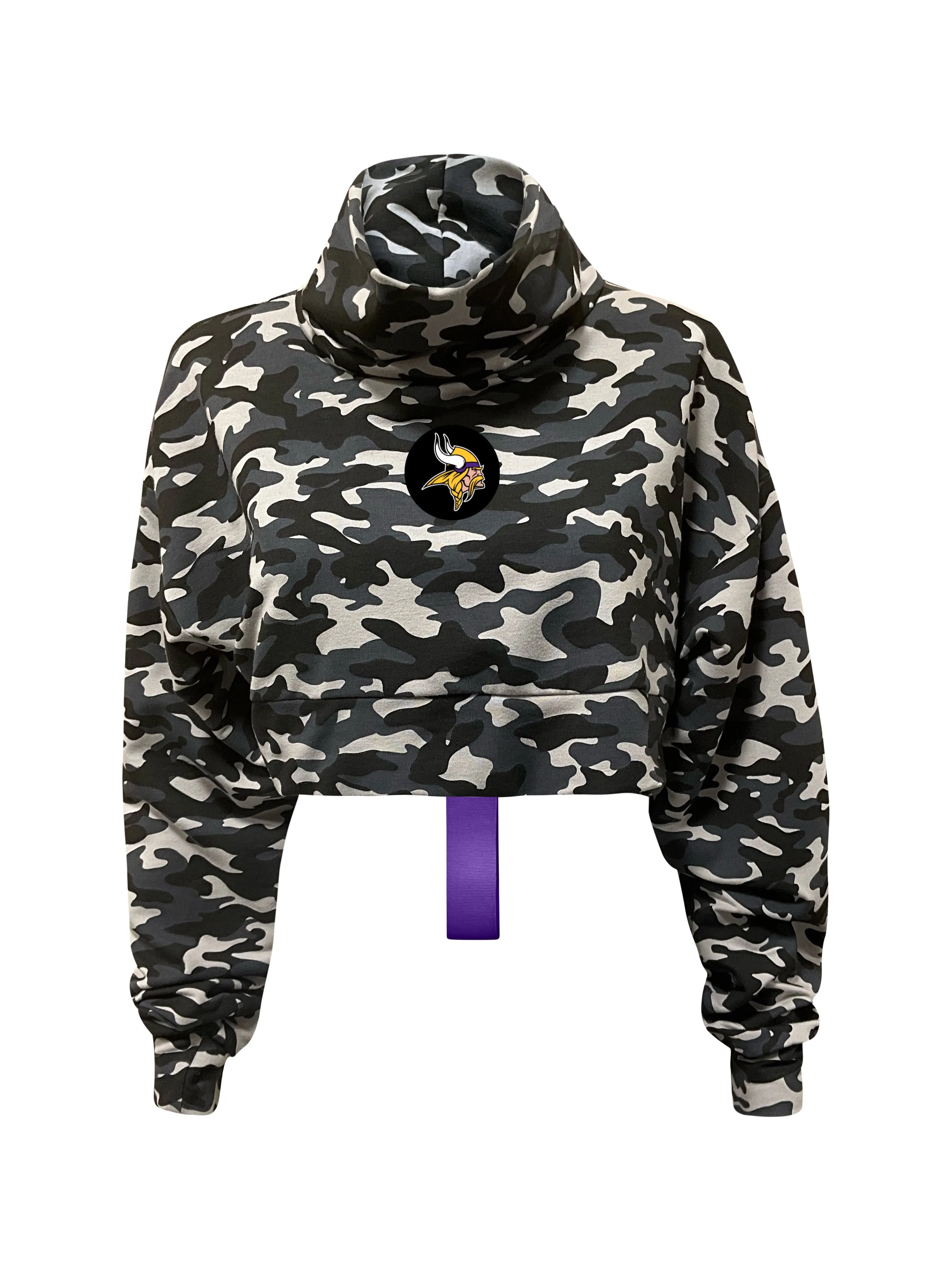 Minnesota Vikings Crop Camo Sweatshirt