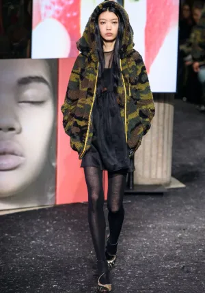 Miu Miu fall '19 teddy jacket, camo green, 6