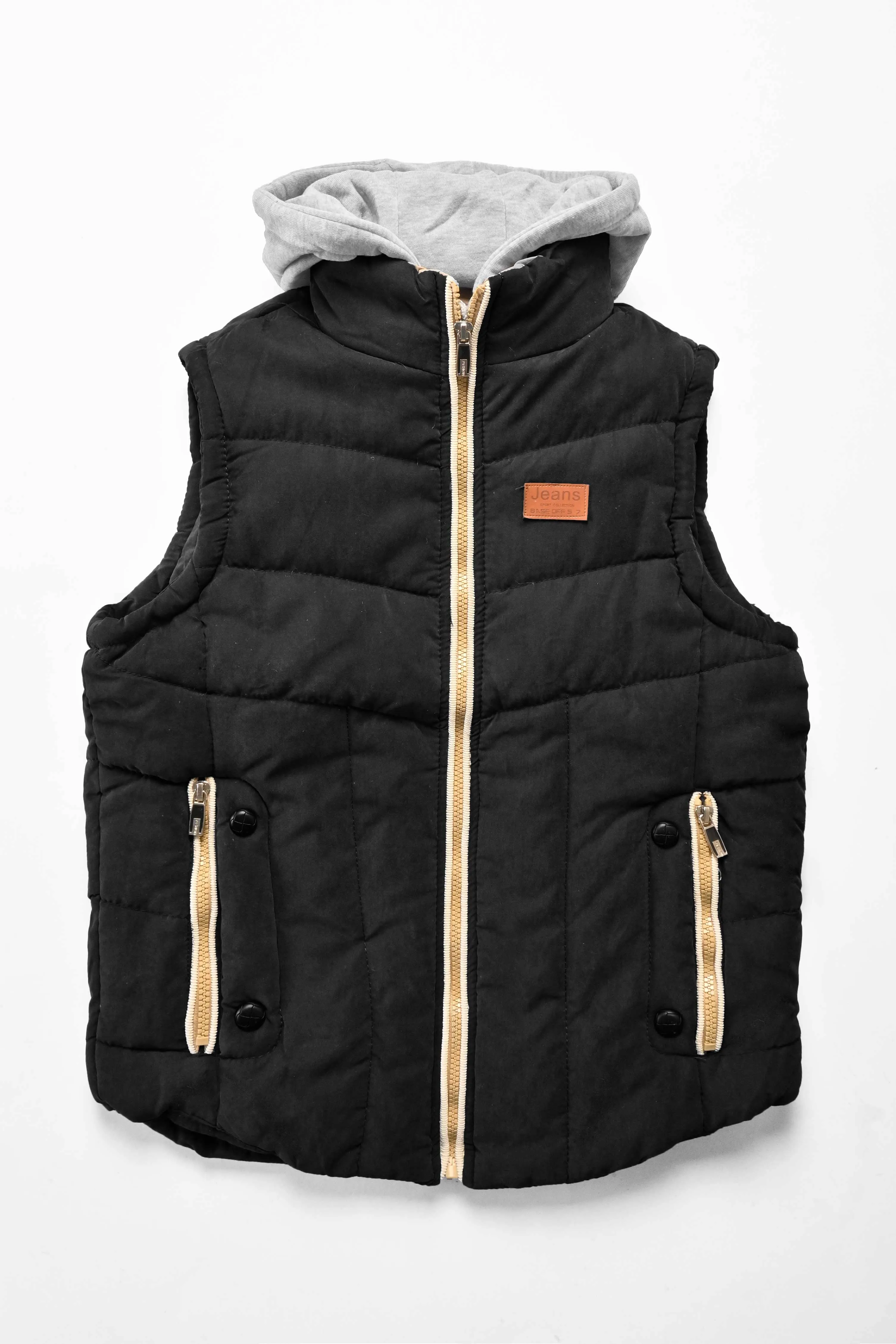 M.M Cheng Unisex Zipper Hooded Body Warmer Puffer Gilet