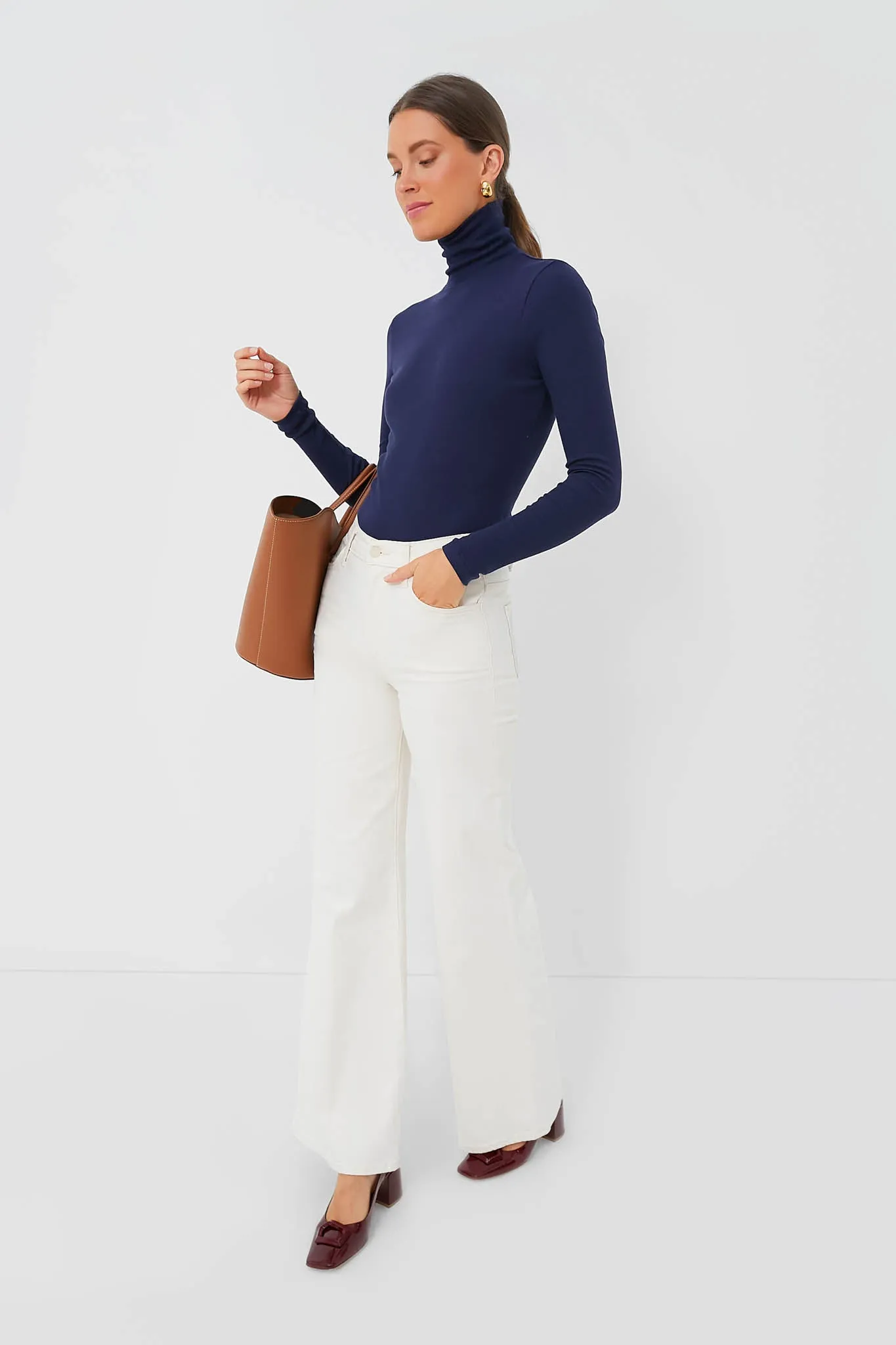 Nautical Navy Heritage Rib Turtleneck