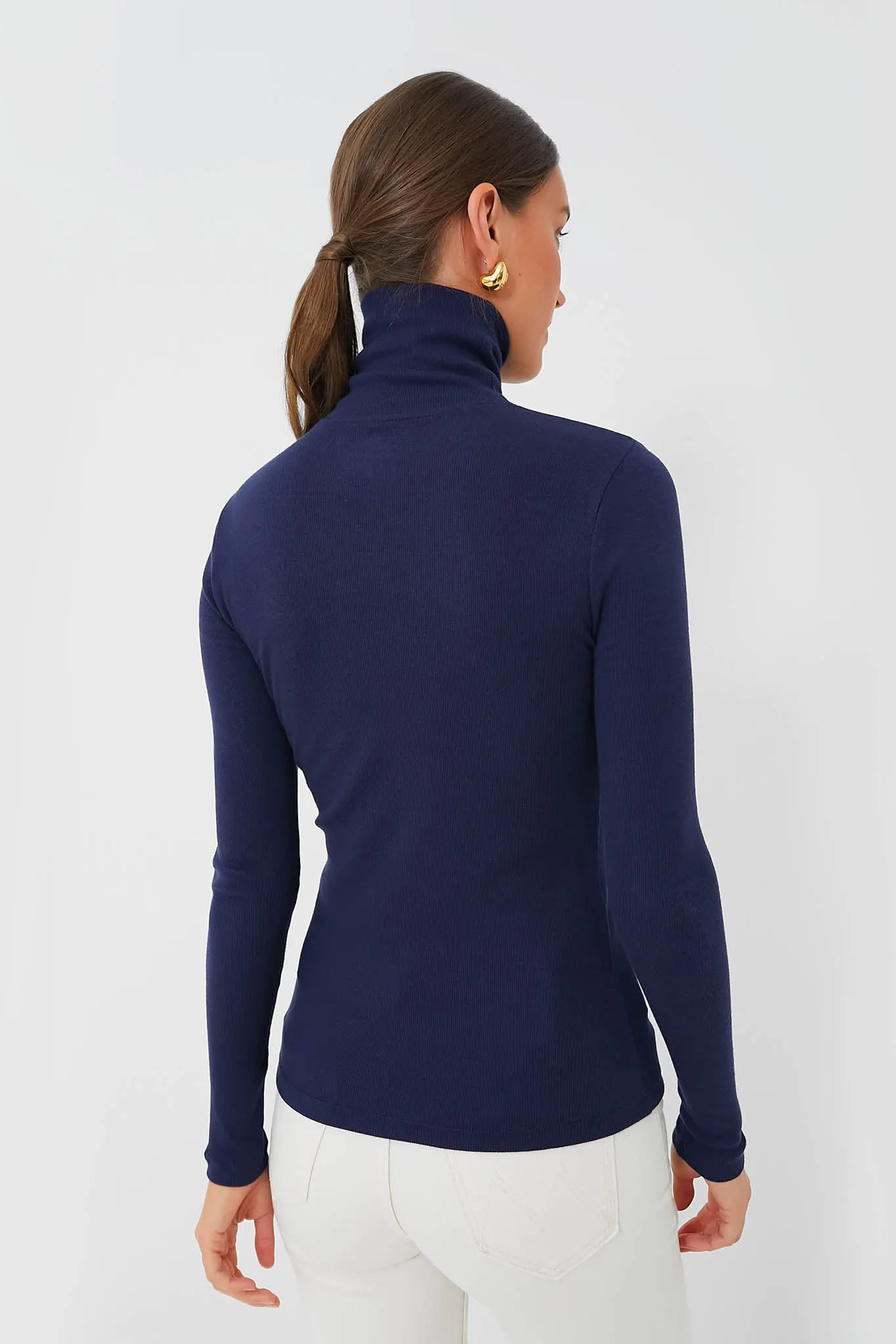 Nautical Navy Heritage Rib Turtleneck