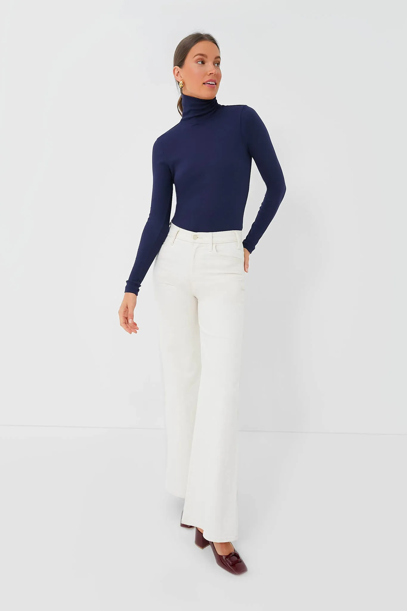 Nautical Navy Heritage Rib Turtleneck