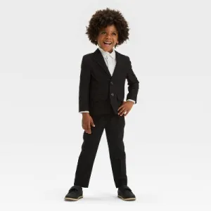 New - Toddler Boys' Blazer & Pants Suit Set - Cat & Jack Black 2T