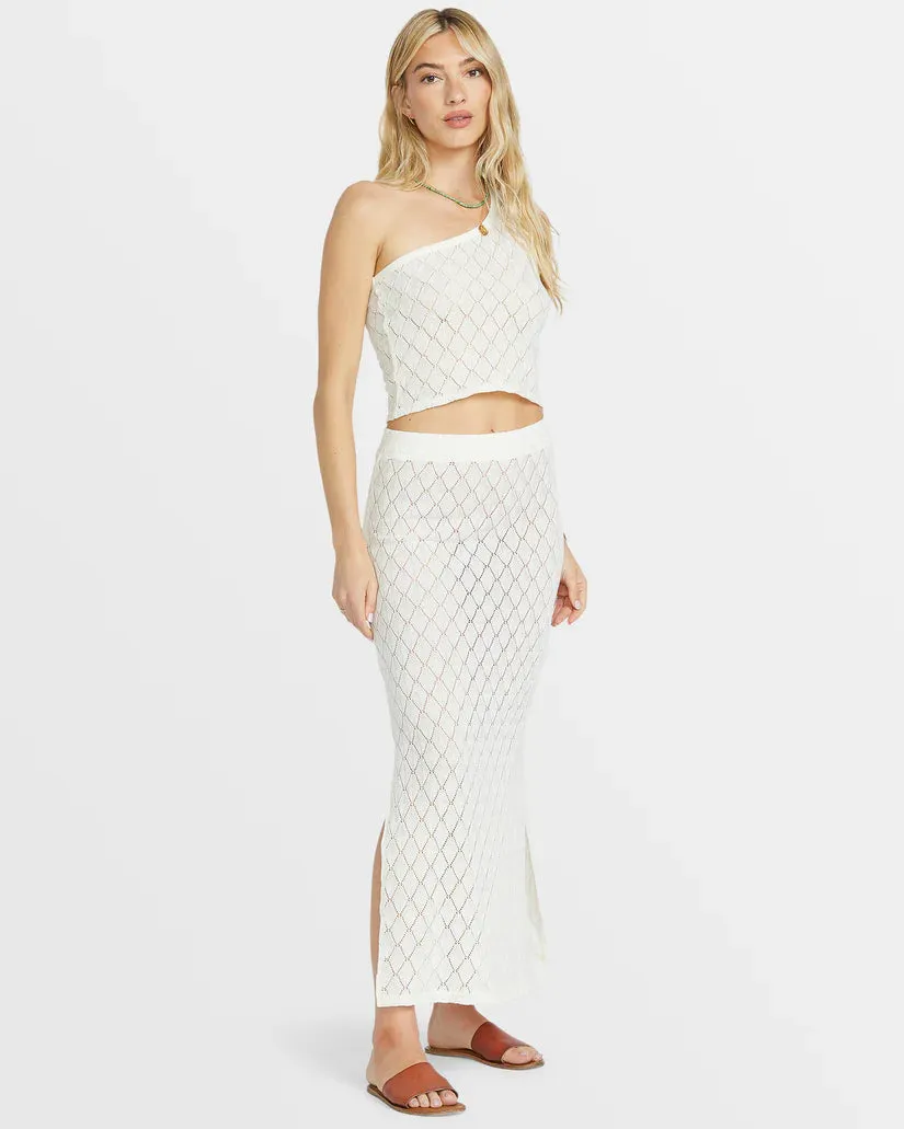 Only You Midi Skirt - Salt Crystal