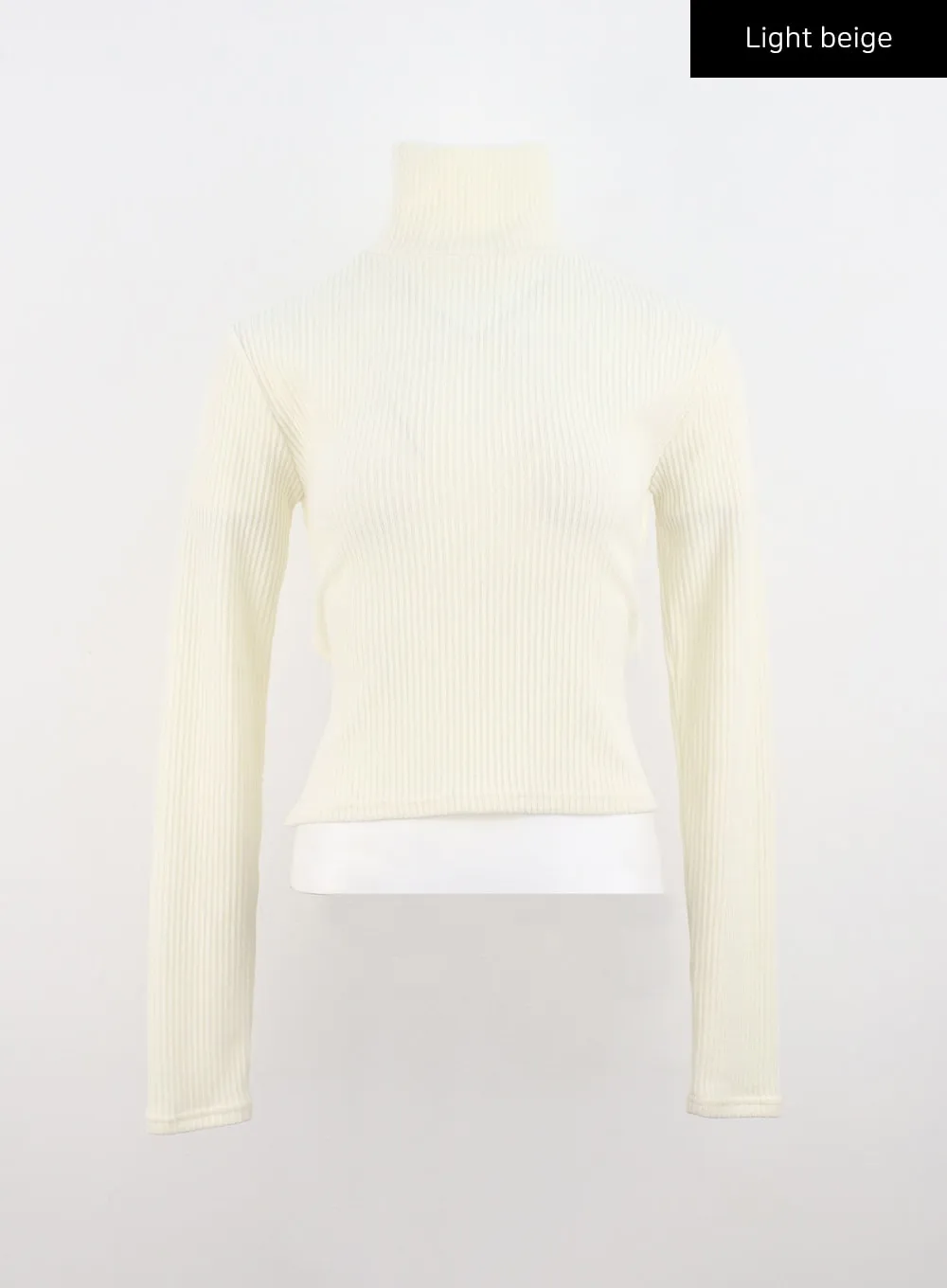 Open-Back Ribbed Turtleneck CO313