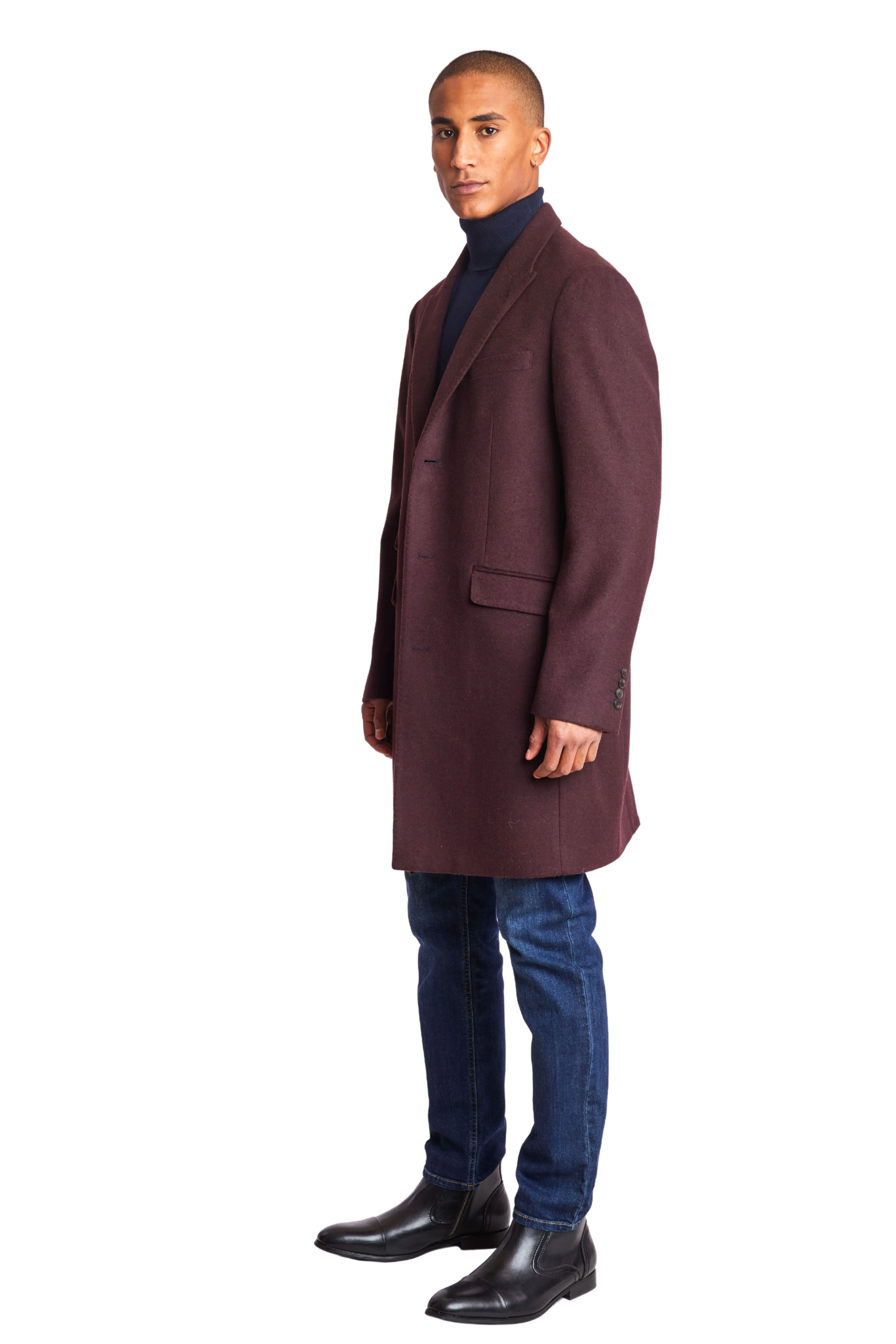 Peak Topcoat - slim - Dark Wine Soft Touch