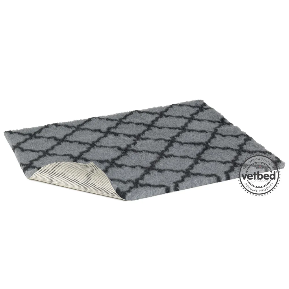 PetLife VetBed - Charcoal Trellis