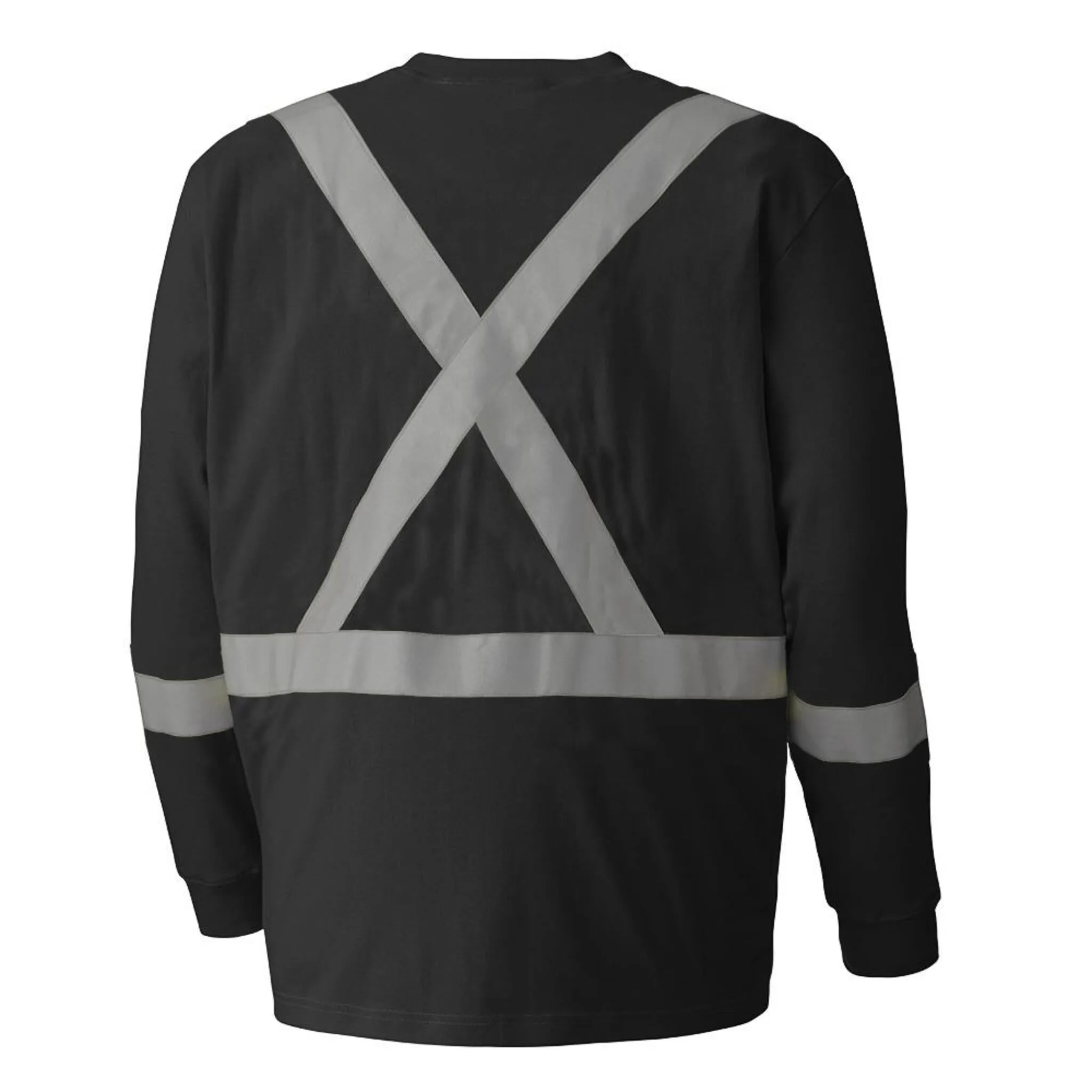 Pioneer Men's Hi Vis Long Sleeve Shirt - Flame Resistant, HRC 2, 7.5 oz Flame-Gard Cotton, CSA Certified, Reflective Tape, Pocket | Sizes M-5XL