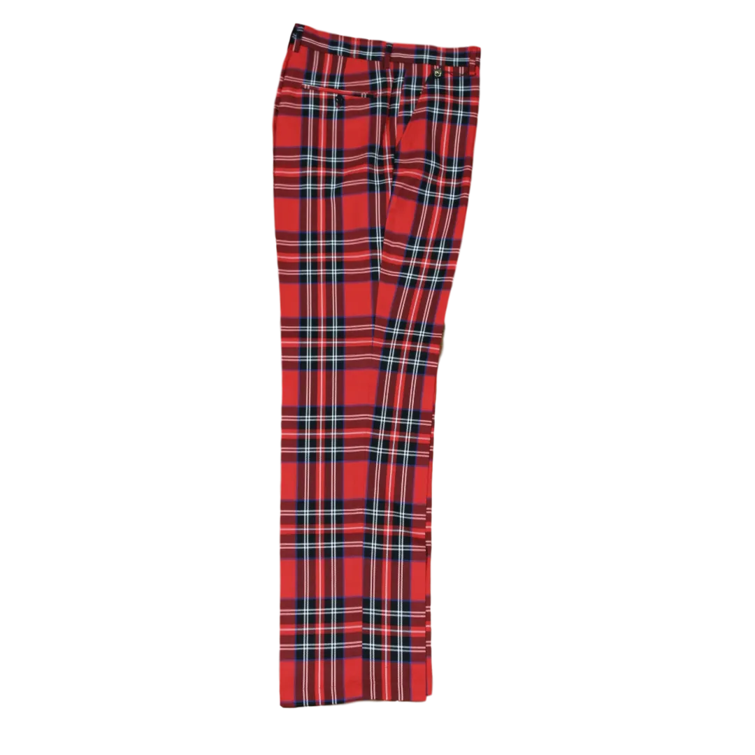 Plaid Red Black White Royal Blue Pants