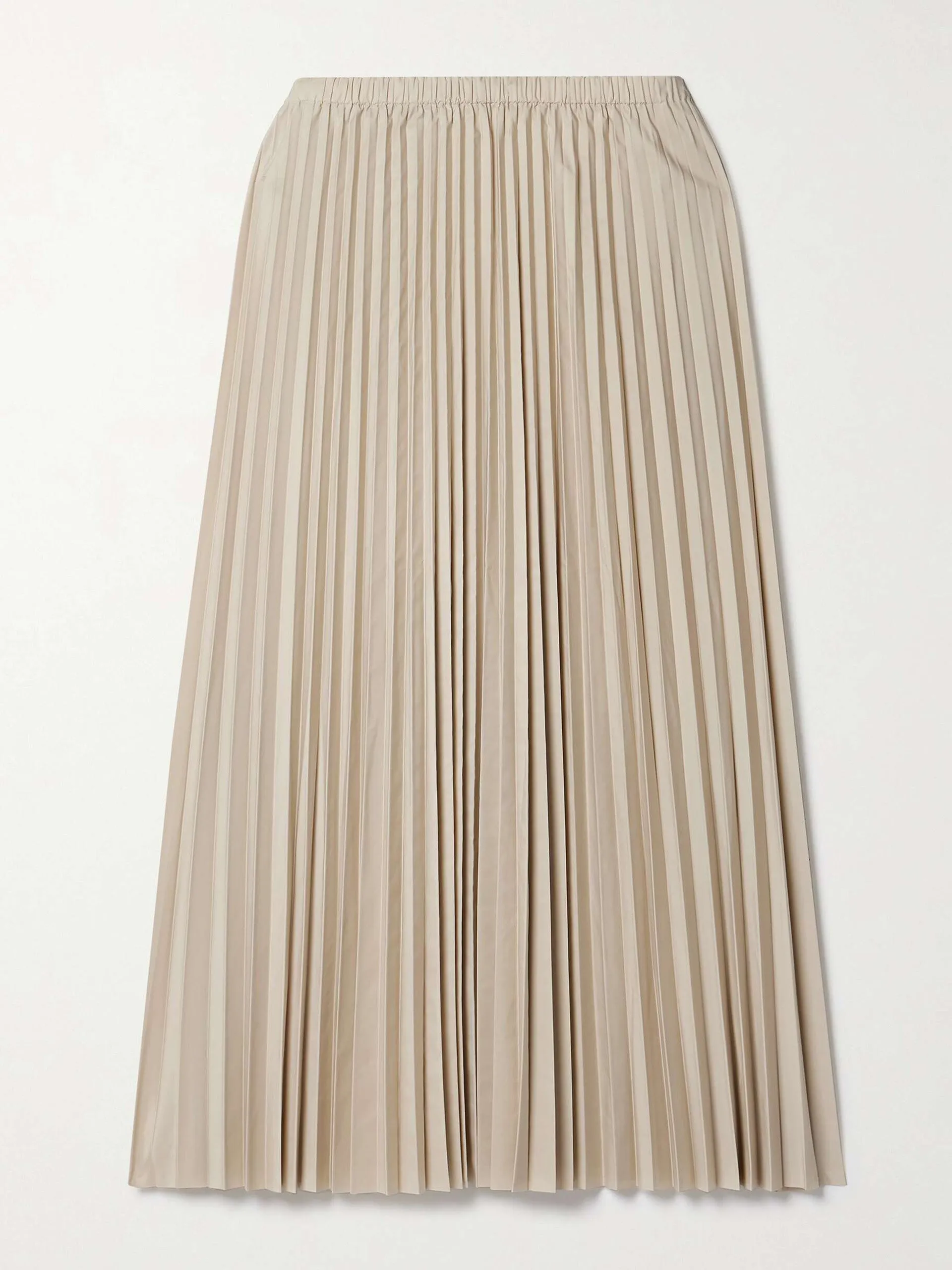 Pleated shell midi skirt