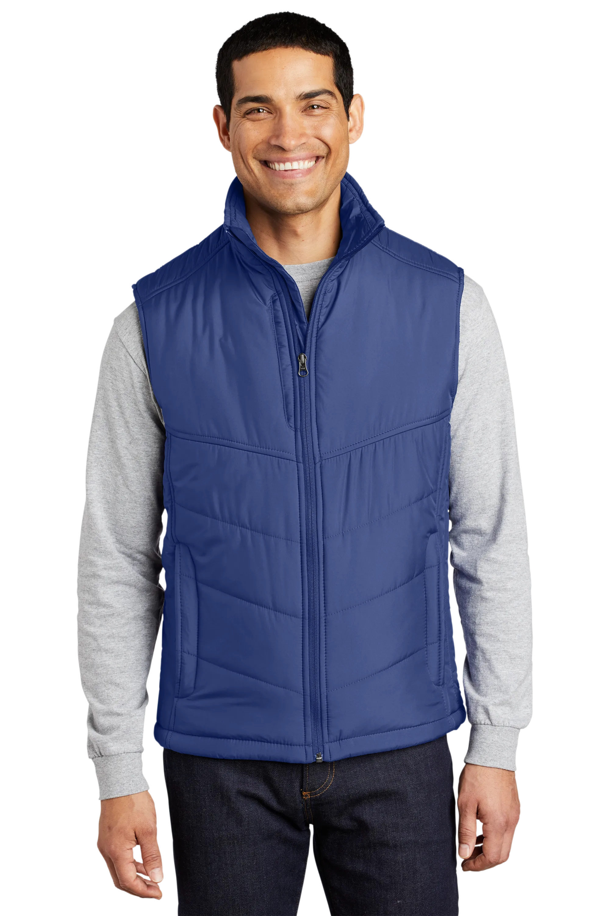 Port Authority® Puffy Vest - Mediterranean Blue/ Black