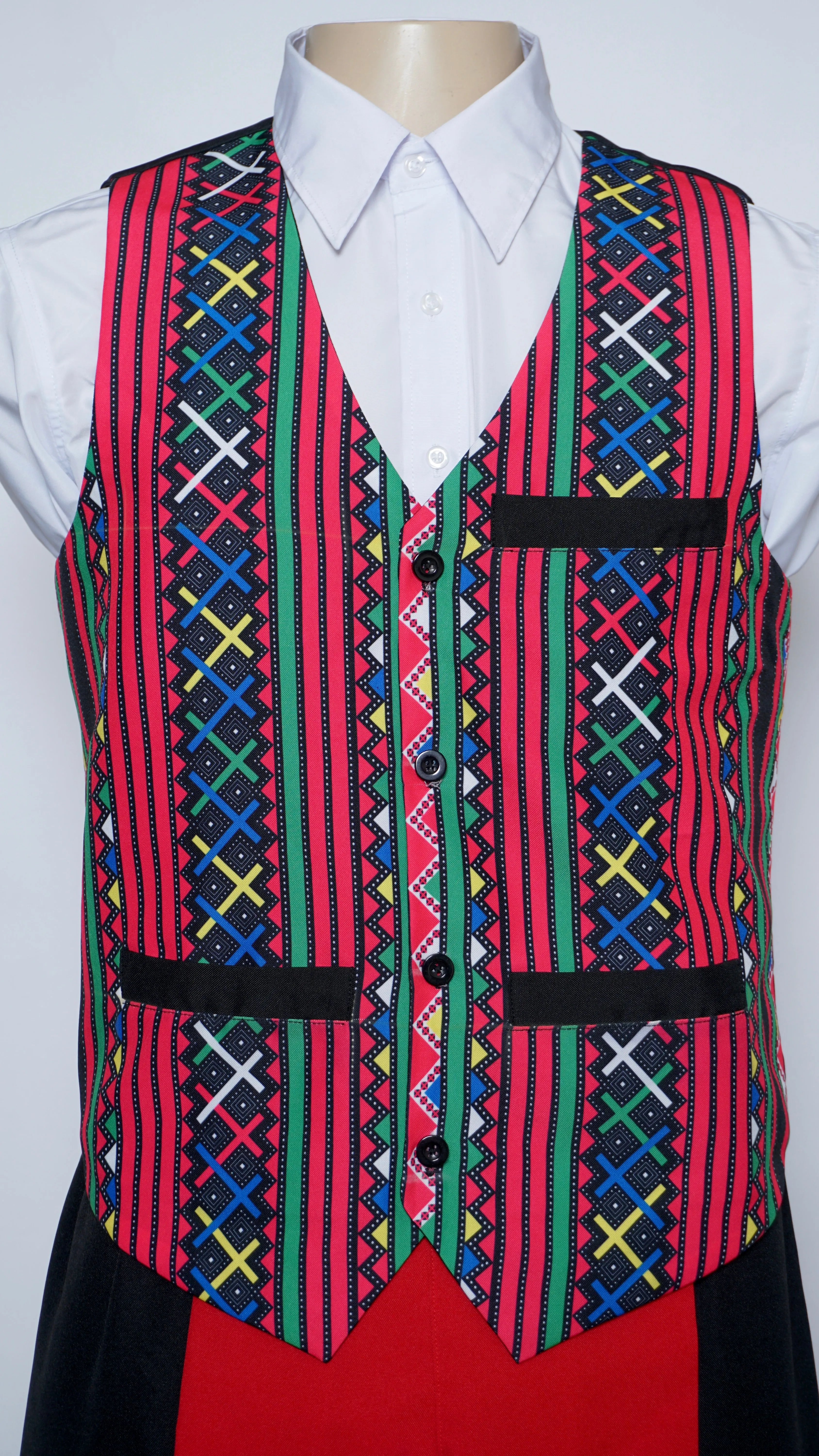 Printed X Pattern Vest