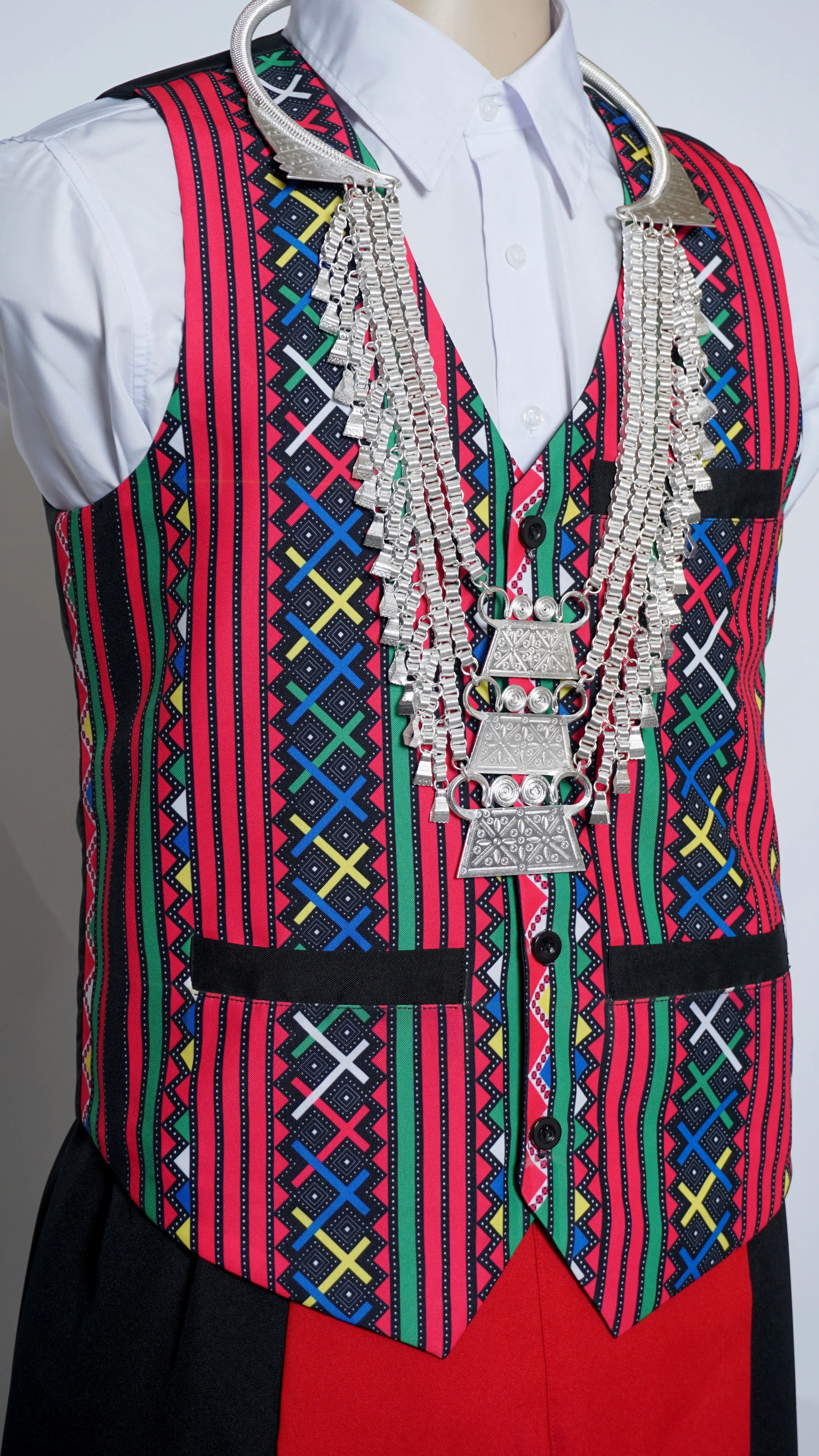 Printed X Pattern Vest