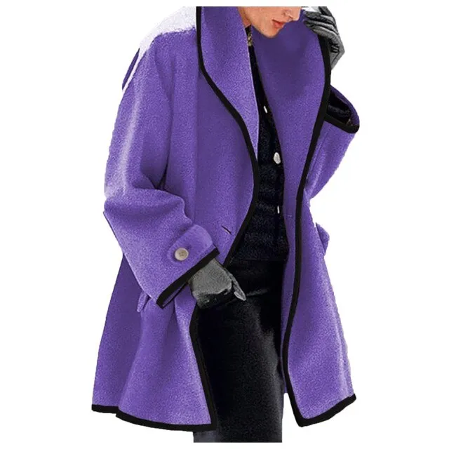 Purpdrank - Women's Down Jacket Winter Womens Winter Wool Coat Trench Jacket Ladies Warm Slim Long Overcoat Outwear