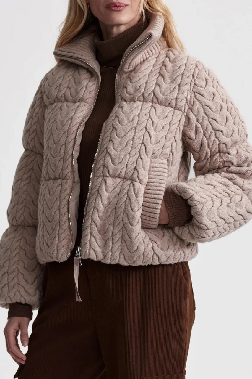 Reggie Cable Knit Puffer