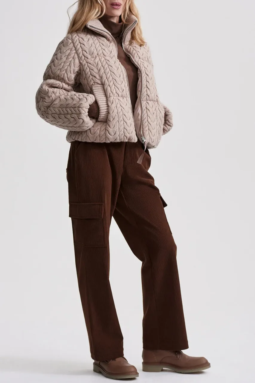 Reggie Cable Knit Puffer