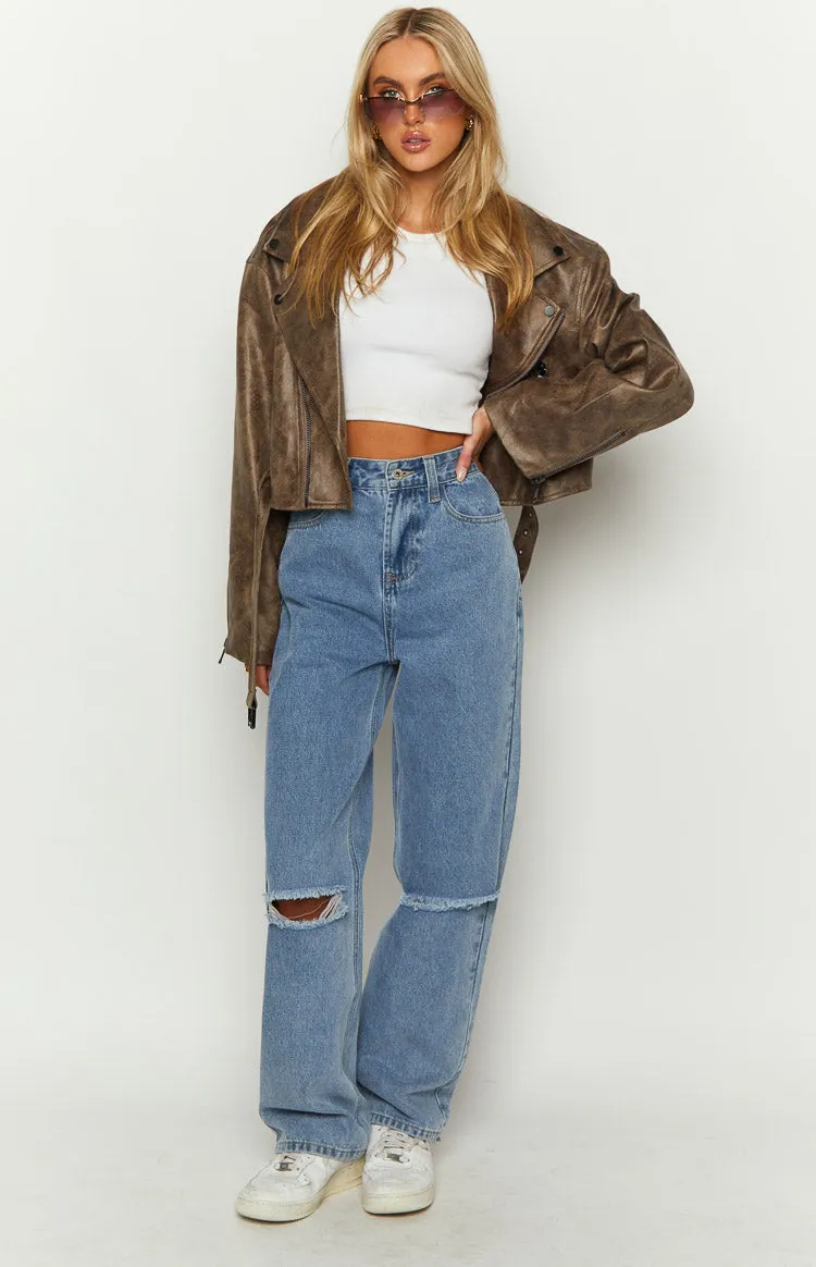 Robin Mid Blue Wide Leg Denim Jeans