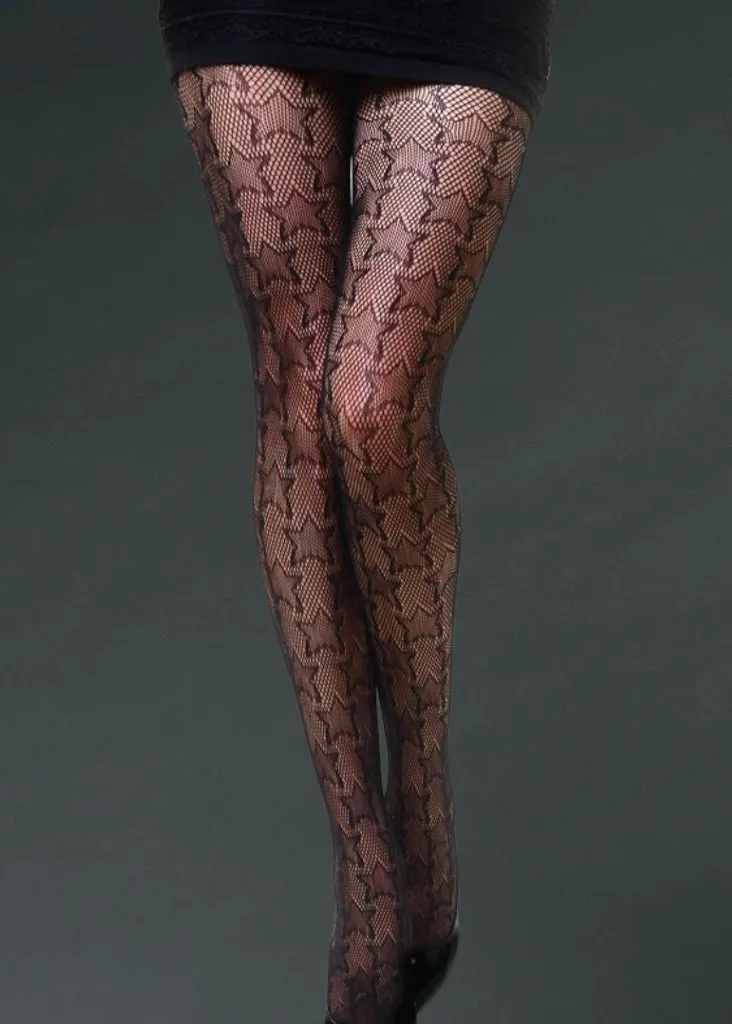 Rock On Star Fishnet Tights