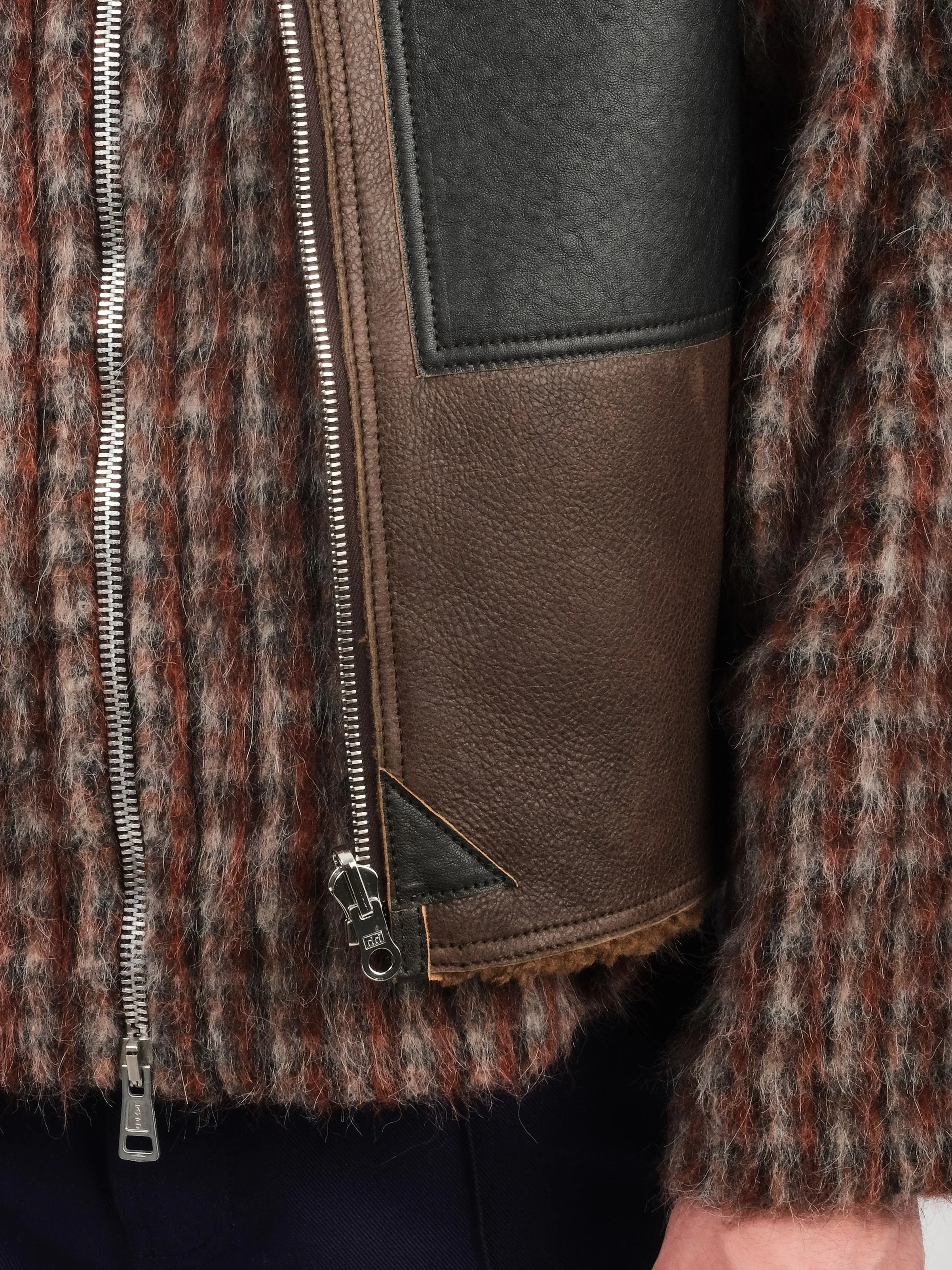 Rustic Grain Brown Reversible Shearling Vest