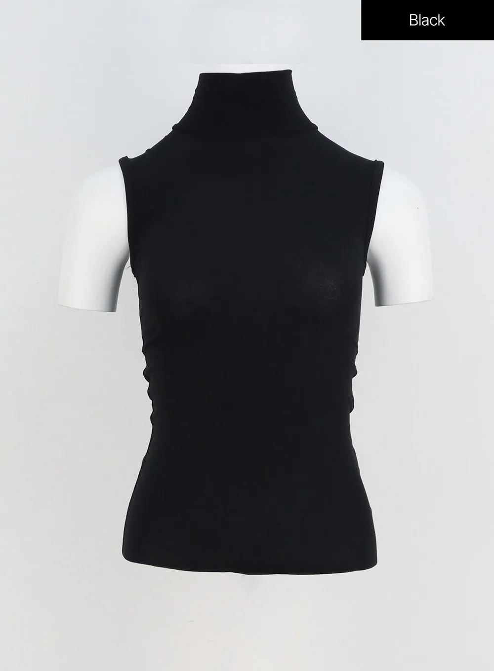 Sleeveless Mesh Turtleneck IY326