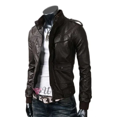 Slim Fit Black Stylish Genuine Jacket