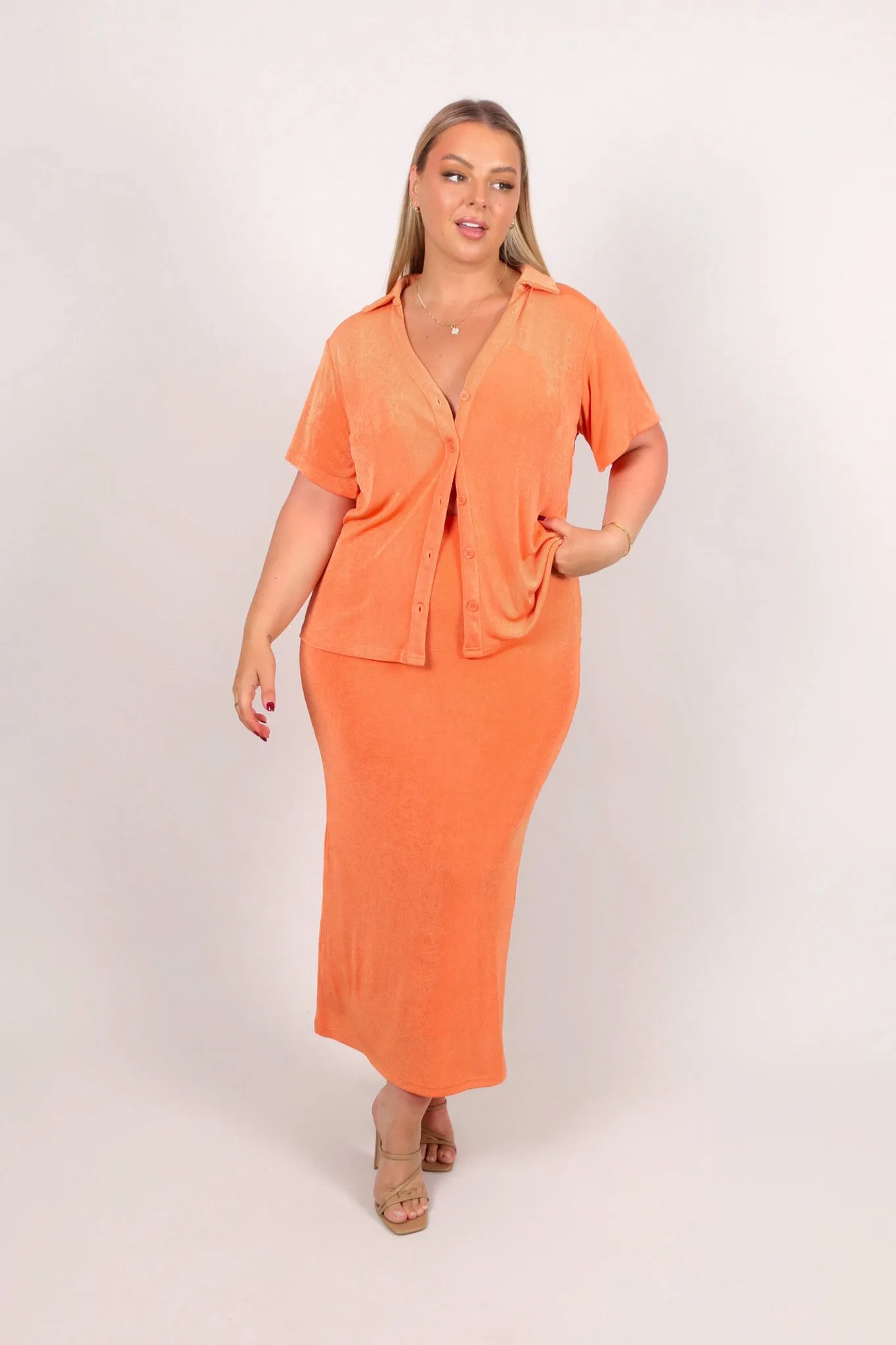 SOLA SKIRT TANGERINE