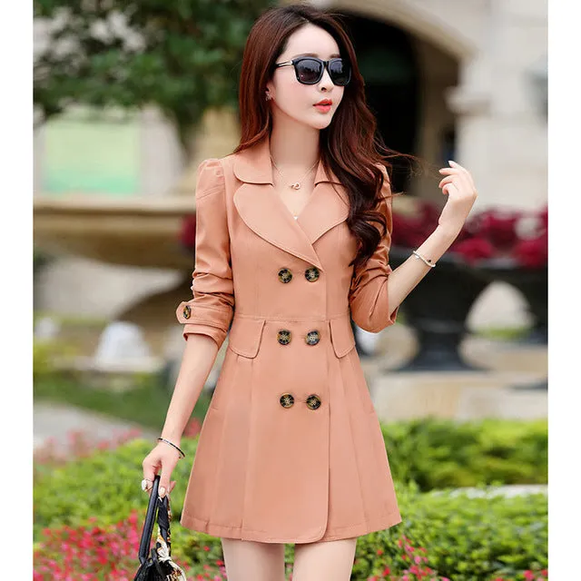 Spring Autumn Hot Sale Irregular Asymmetry Long Trench Coat Women Overcoat Womens Coats Manteau Abrigos Mujer AWC0016