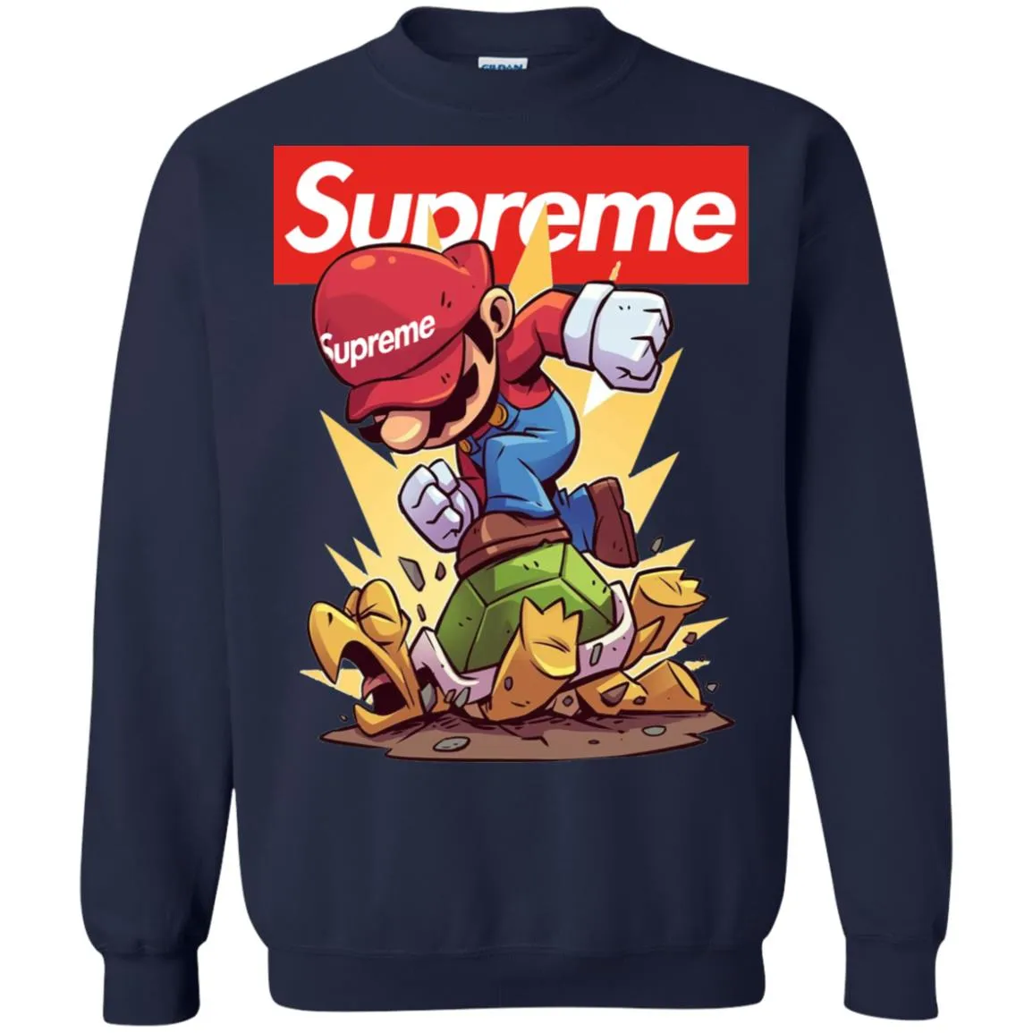 Supreme Mario Gaming T-shirt Crewneck Pullover Sweatshirt