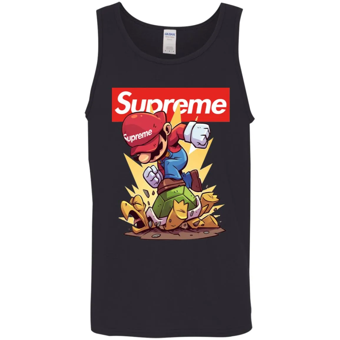 Supreme Mario Gaming T-shirt Men Cotton Tank