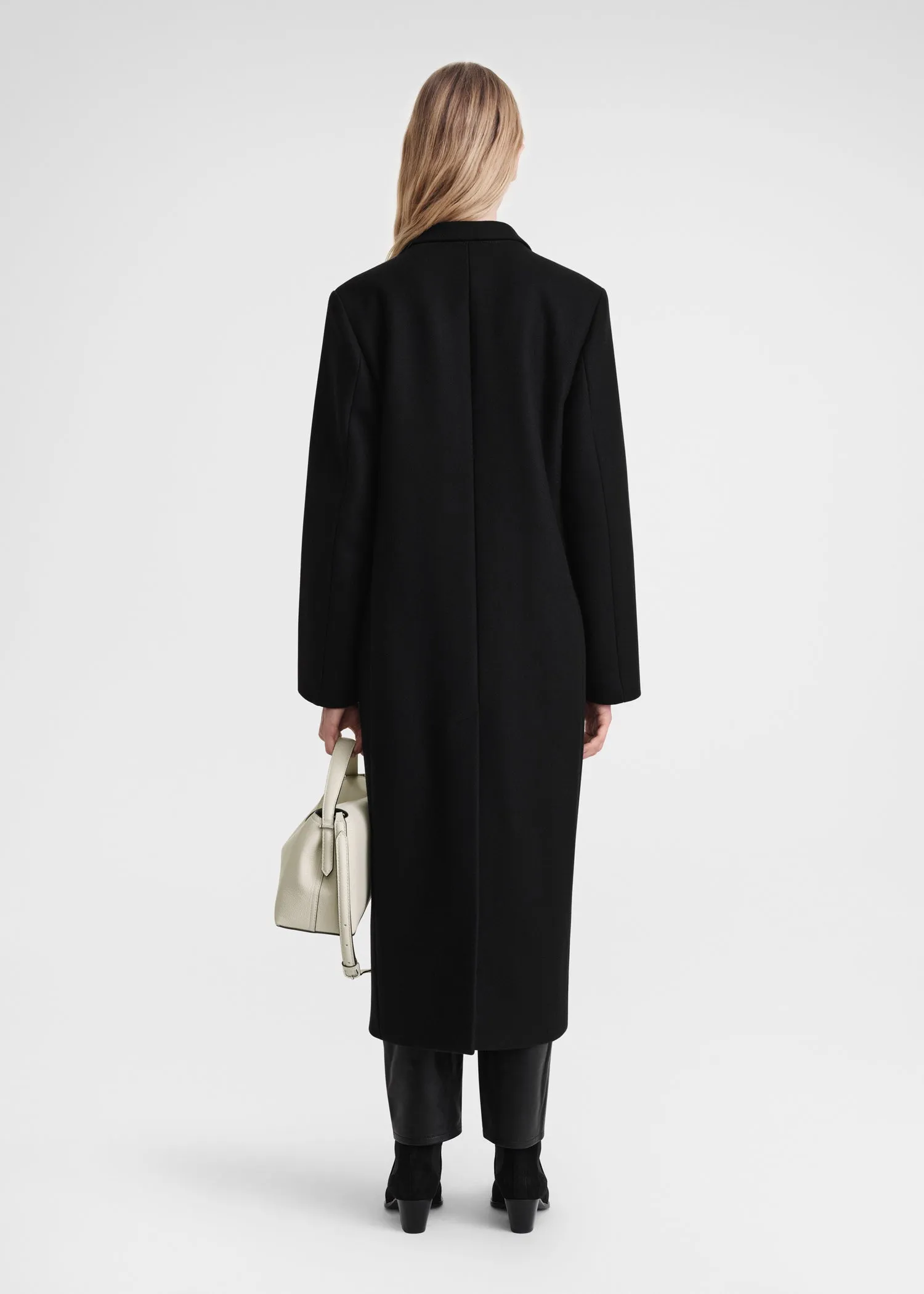 Tailored overcoat black