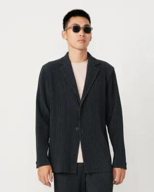 Tailored Pleats Blazer in Dark Grey