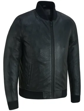 The Stalwart - Men's Fashion Leather Bomber Jacket