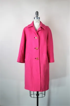 The Vintage 1960s Elle Overcoat in Pink