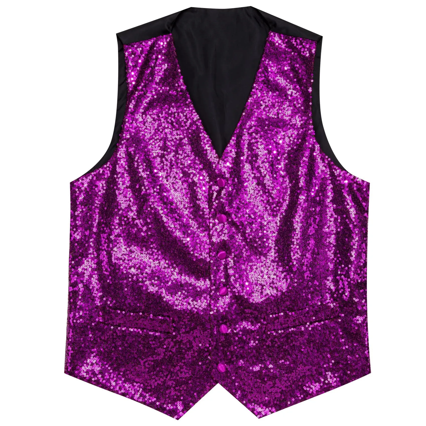 Ties2you Violet Purple Vest Novelty Sequins Mens Vest Bow Tie Set