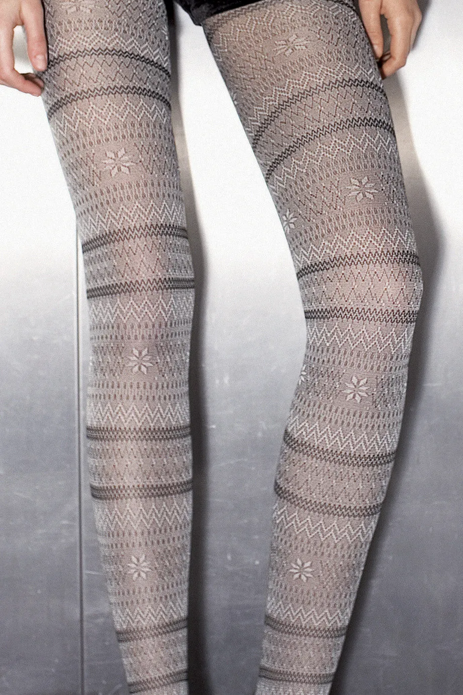 TRASPARENZE MONTREAL Grey Wavy Tights