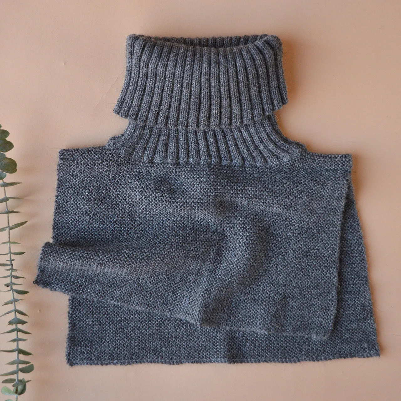 Turtle Neck & Chest Warmer in Baby Alpaca (Adults)