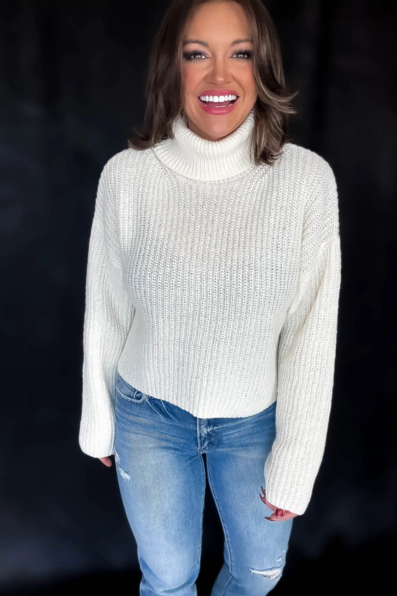 Turtleneck Cream Sweater