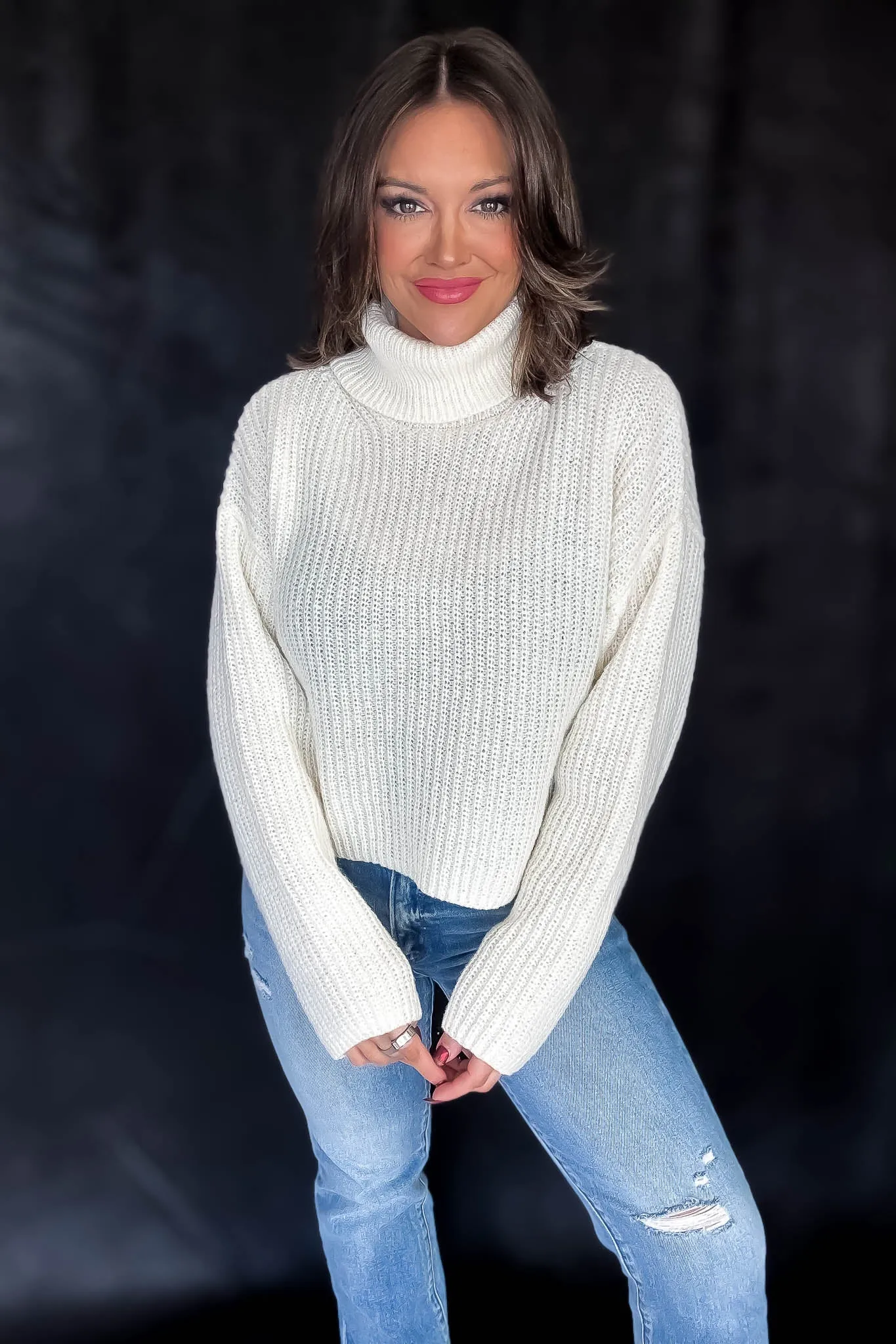 Turtleneck Cream Sweater