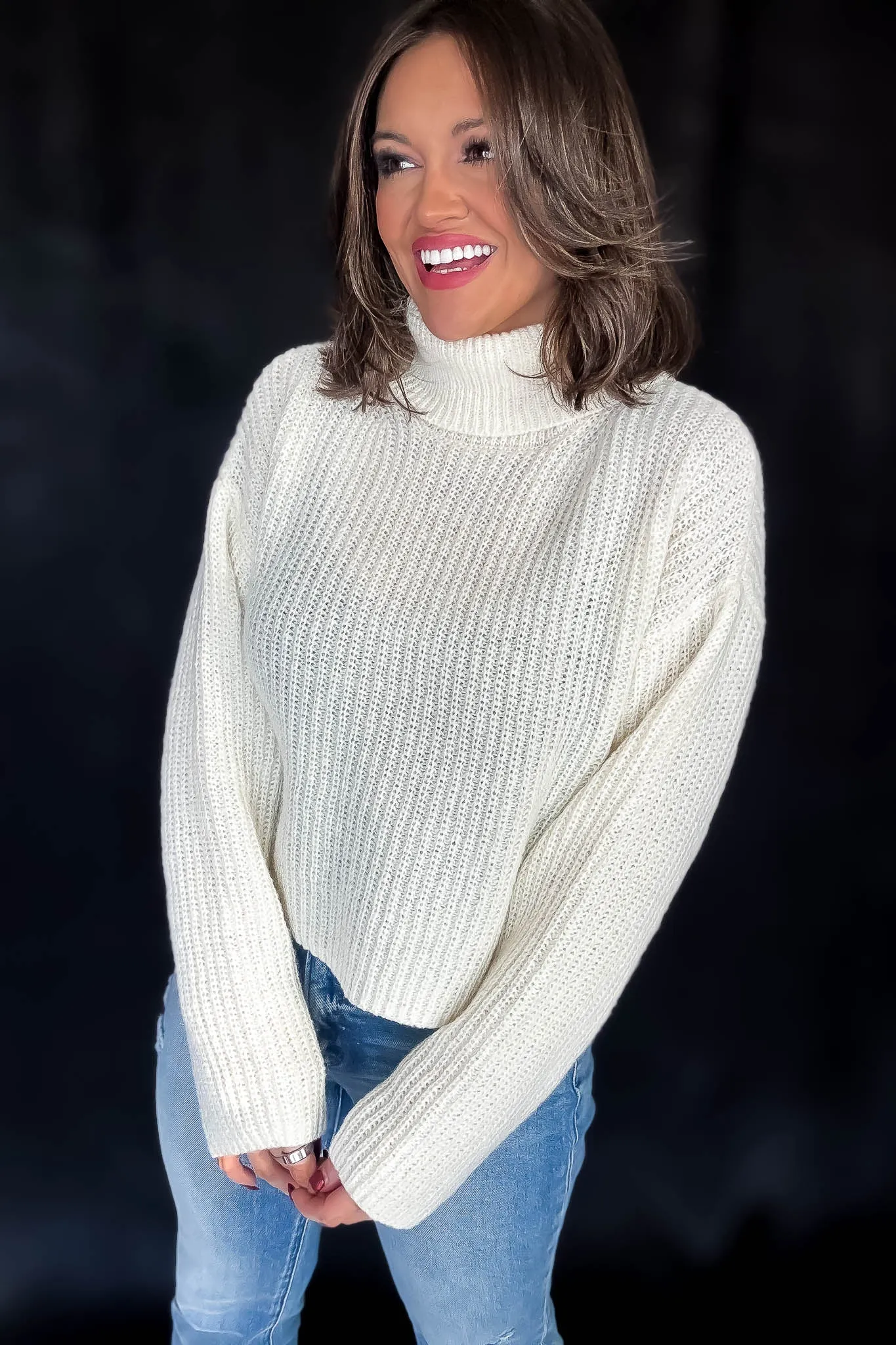 Turtleneck Cream Sweater