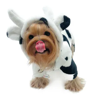 Ultra Thick Plush Moo Cow Hooded Pajamas