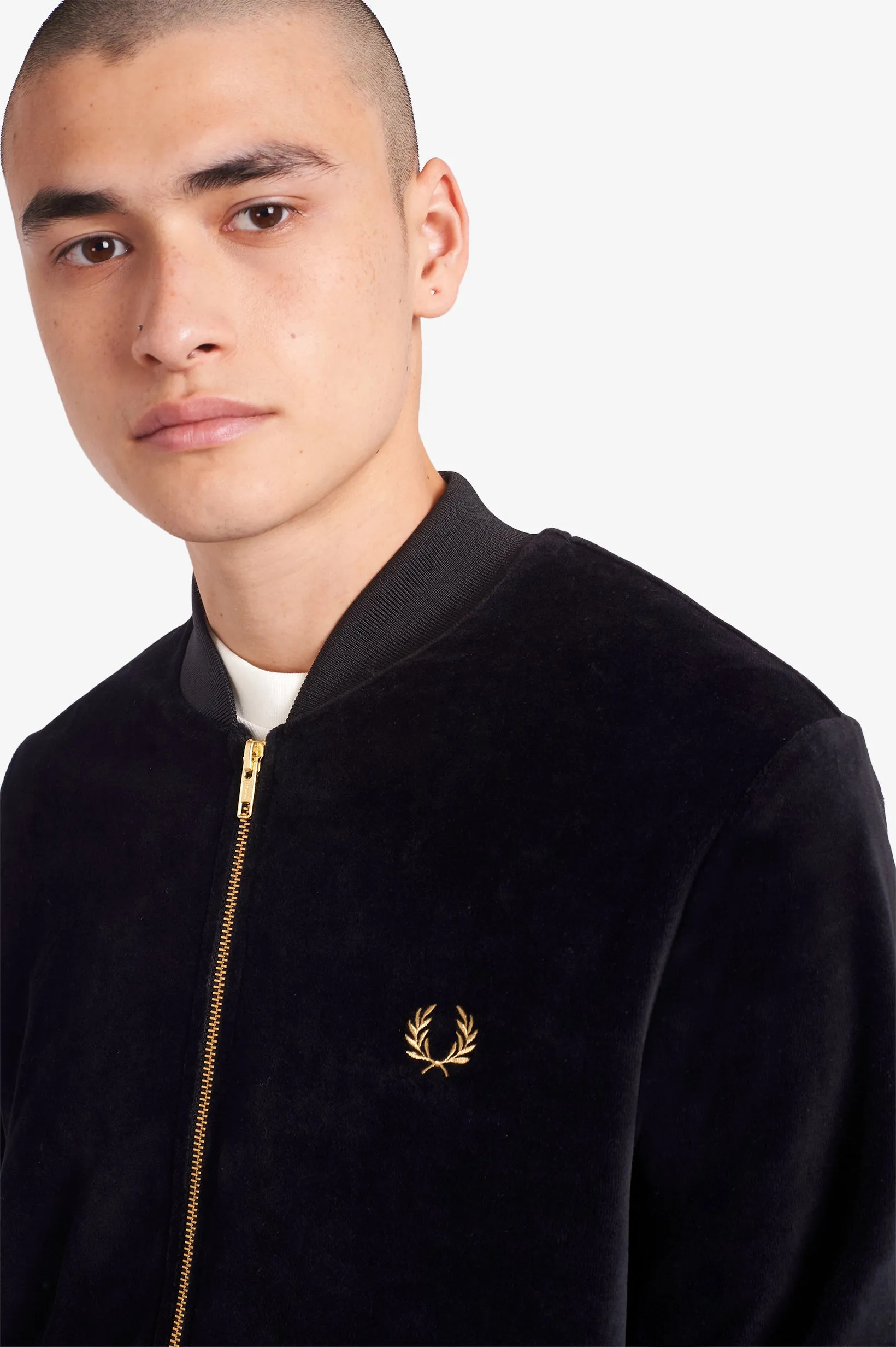 Velour Bomber Jacket