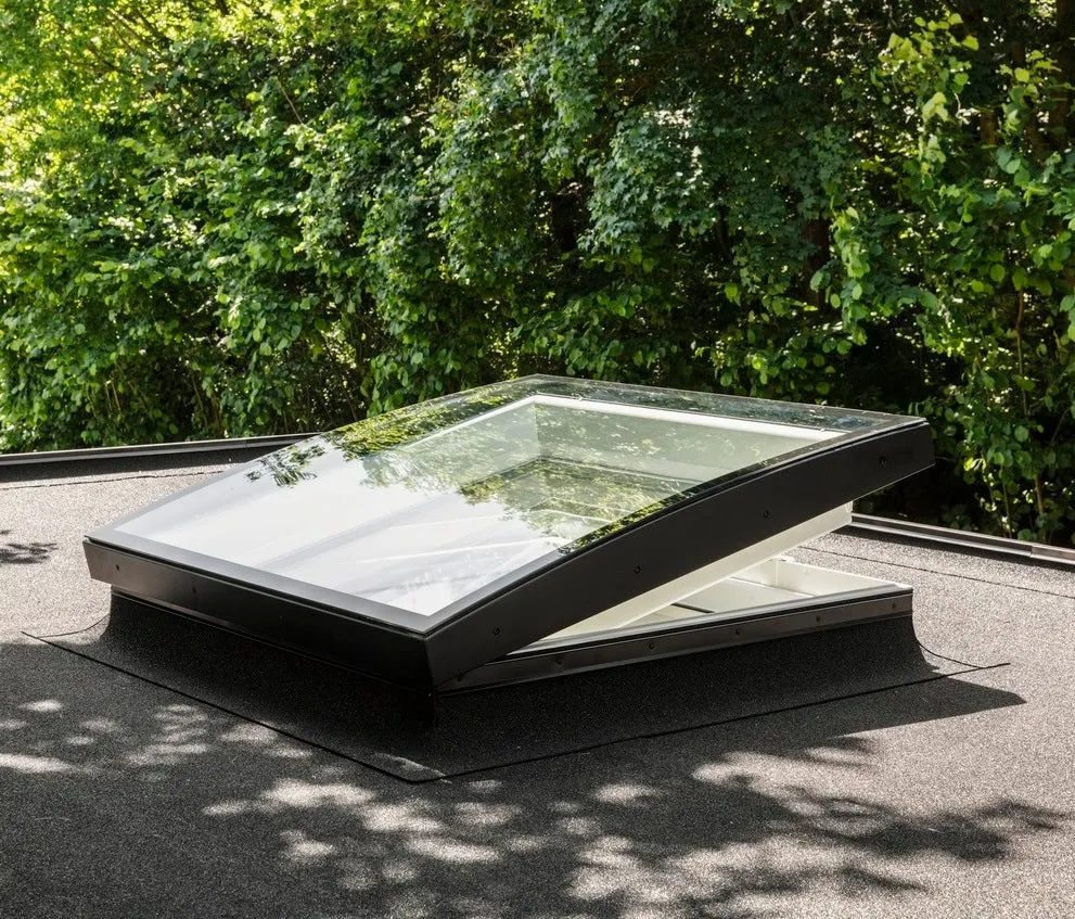 VELUX CVU 090090 1093 INTEGRA® SOLAR Curved Glass Rooflight Package 90 x 90 cm (Including CVU Triple Glazed Base & ISU Curved Glass Top Cover)