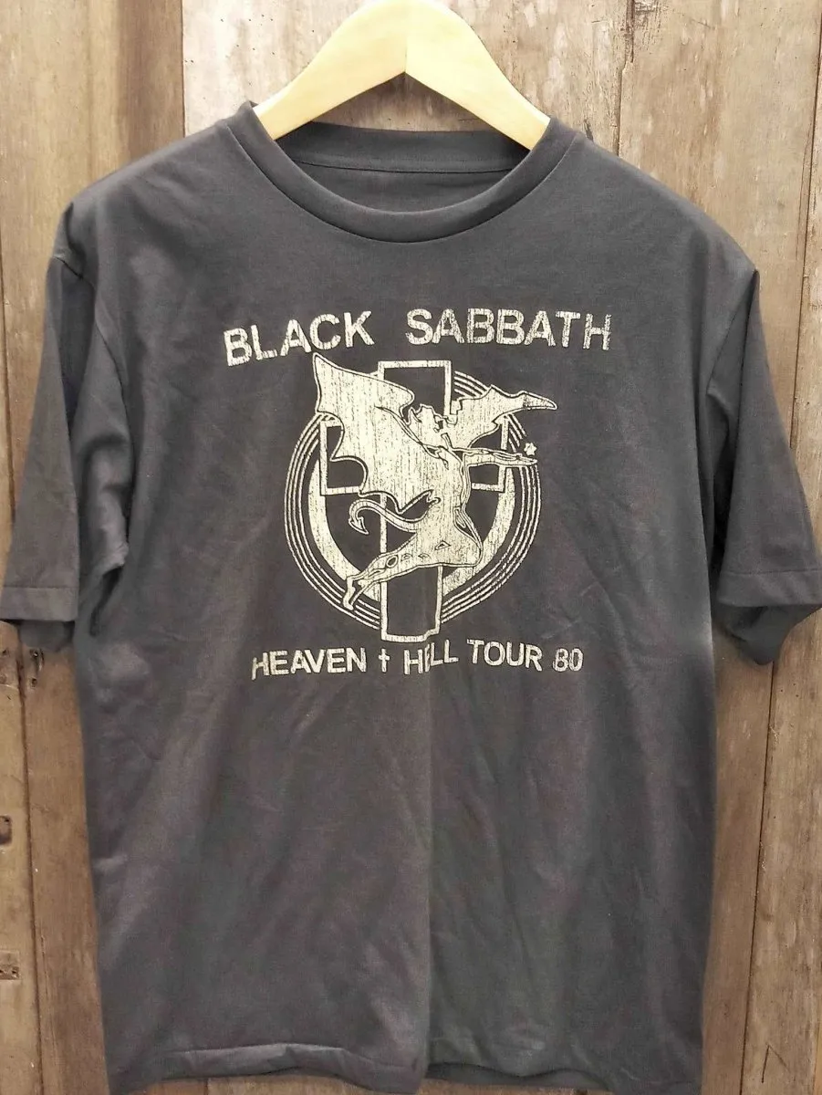 Vintage Black Sabbath 'Heaven and Hell Tour 1980' Iconic Logo Tee